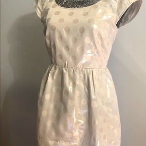 Iridescent cream party dress -American Eagle